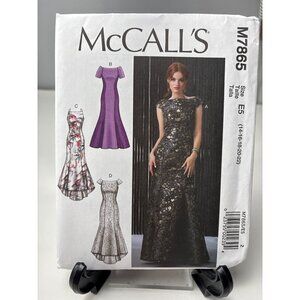 McCalls M7865 Misses Evening Gown Pattern Size 14 16 18 20 22 Formal Uncut